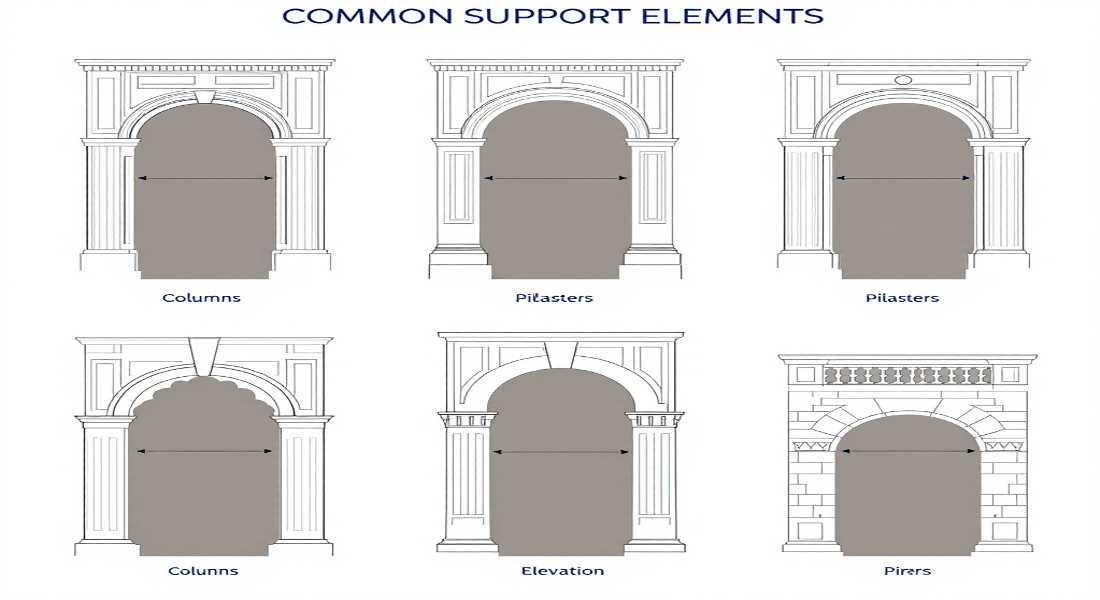 which of the following home architectural elements supports an arch