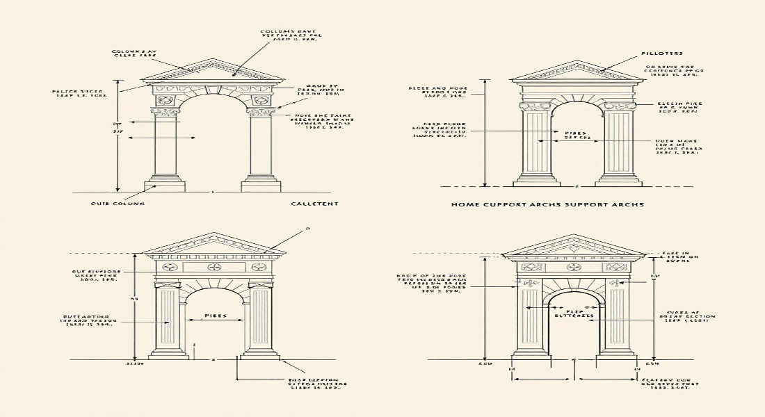 which of the following home architectural elements supports an arch