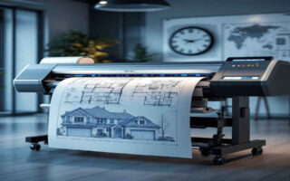 what printer is commonly used for architectural blueprints