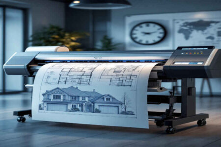 what printer is commonly used for architectural blueprints