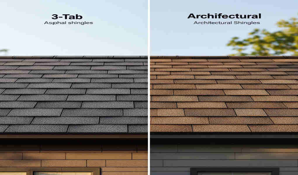 what is the difference between 3 tab shingles and home architectural