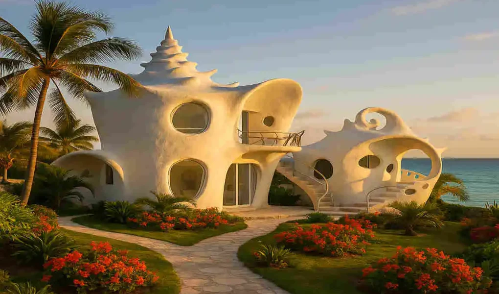 seashell house in isla mujeres mexico