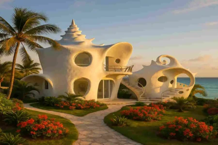 seashell house in isla mujeres mexico