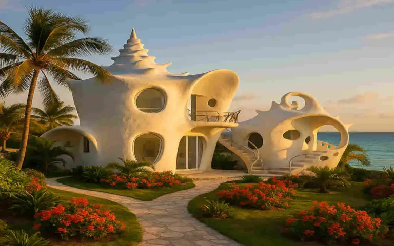 seashell house in isla mujeres mexico