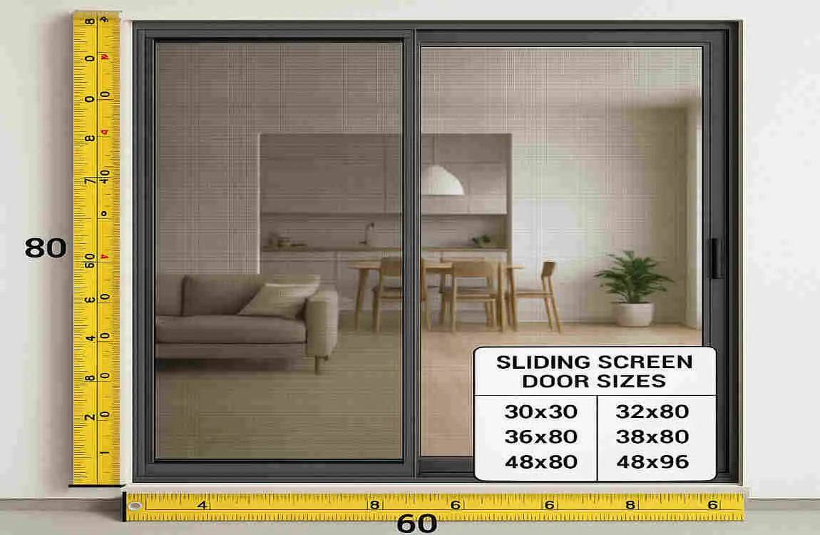 are sliding screen doors standard size