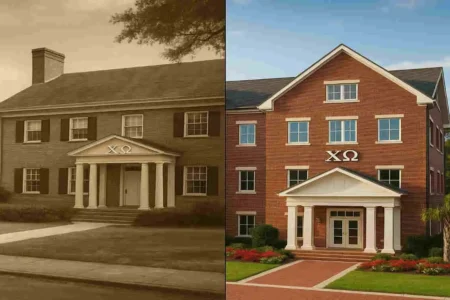 fsu chi omega house then and now