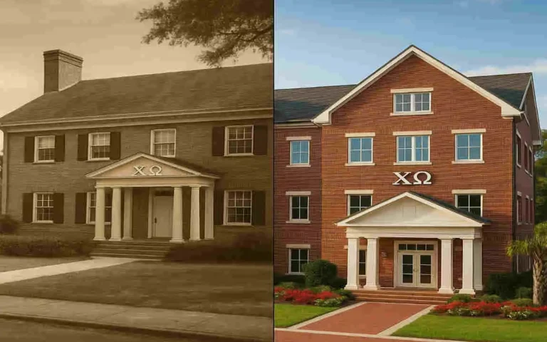 fsu chi omega house then and now