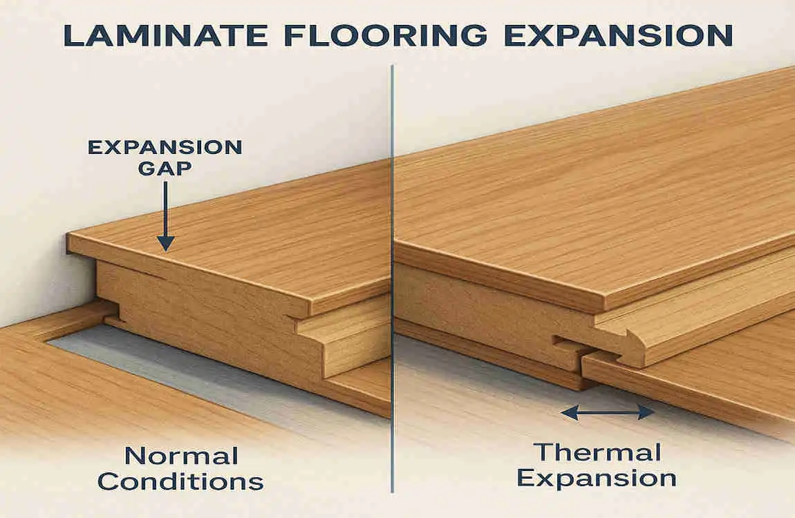 how much does laminate flooring expand