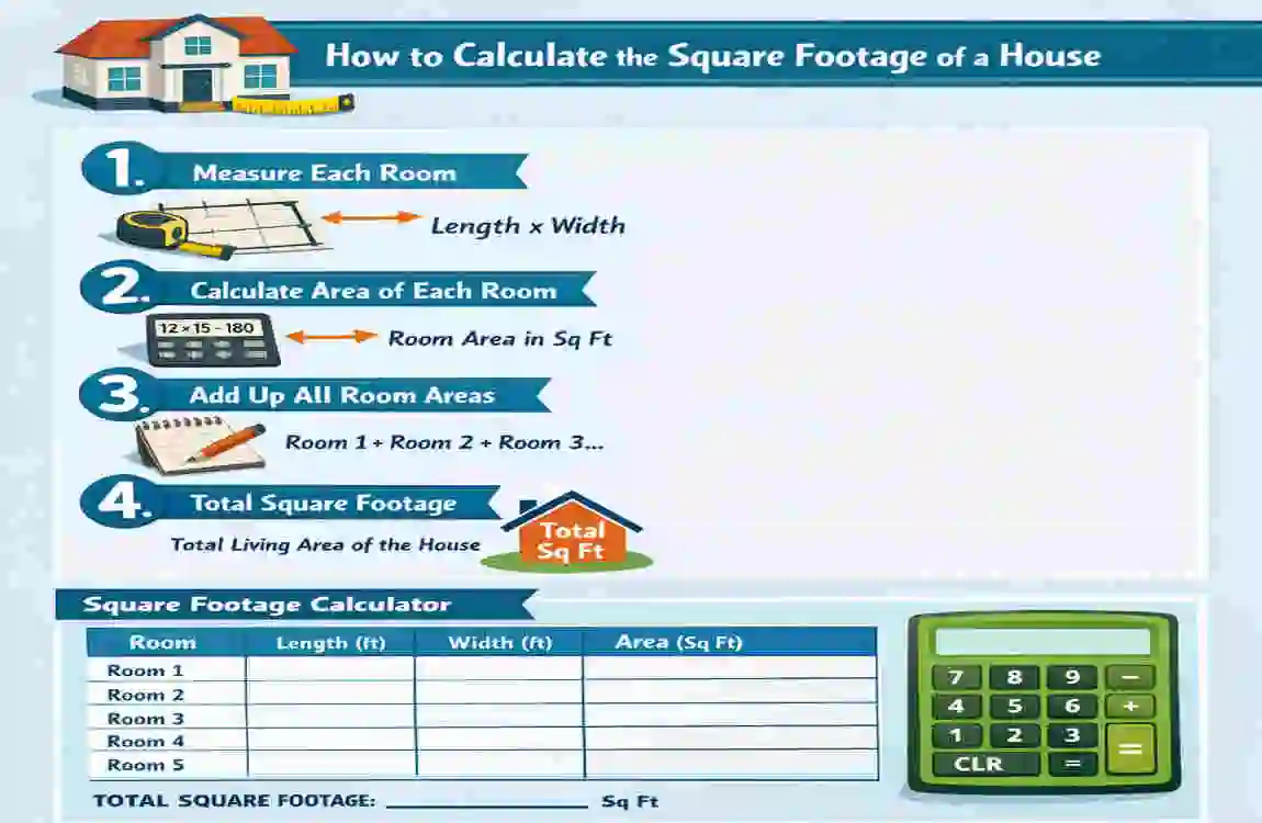 how to calculate sqft of a house