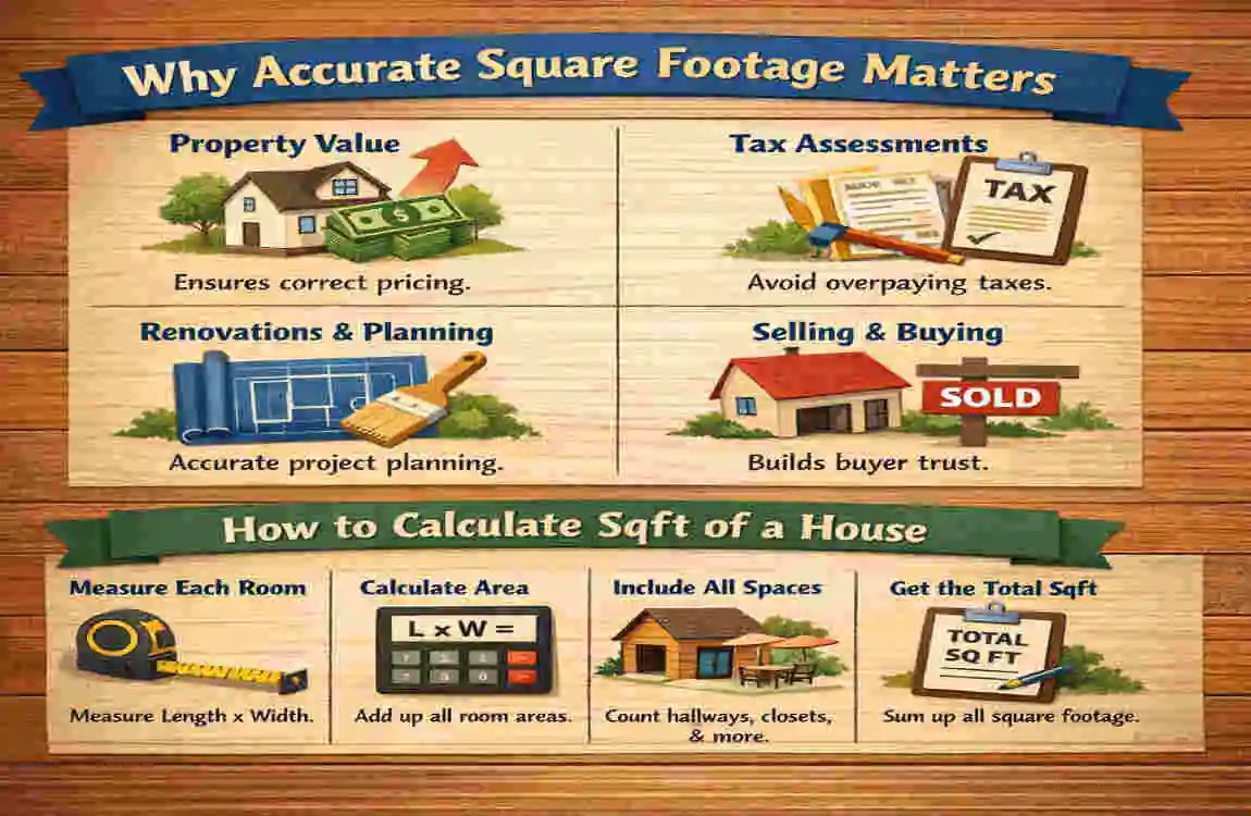 how to calculate sqft of a house