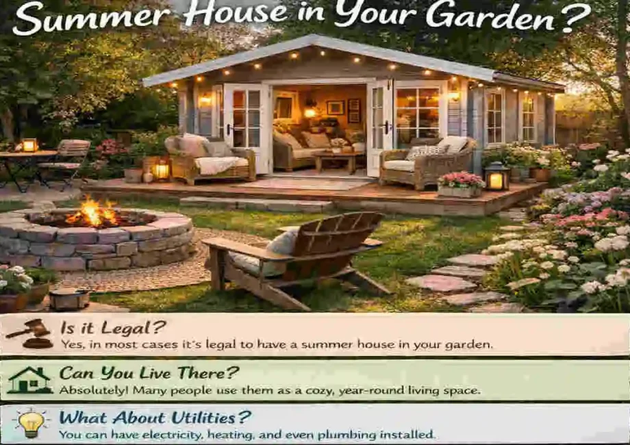 can you live in a summer house in your garden