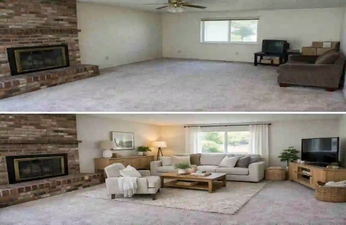 House Living Room Ideas: Stylish Wall-to-Wall Carpet