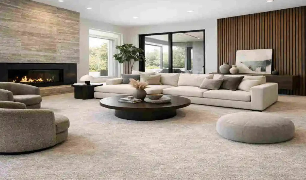 House Living Room Ideas: Stylish Wall-to-Wall Carpet
