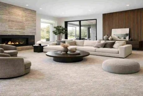 House Living Room Ideas: Stylish Wall-to-Wall Carpet