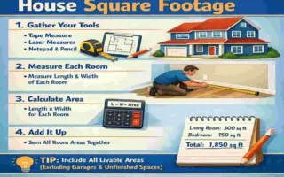 how to calculate sqft of a house
