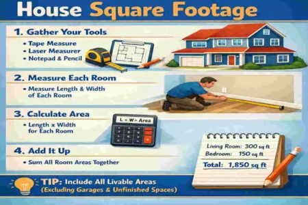 how to calculate sqft of a house