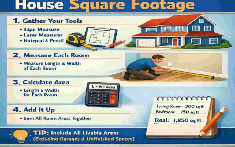 how to calculate sqft of a house