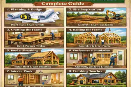 how to build timber frame house
