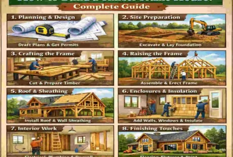 how to build timber frame house