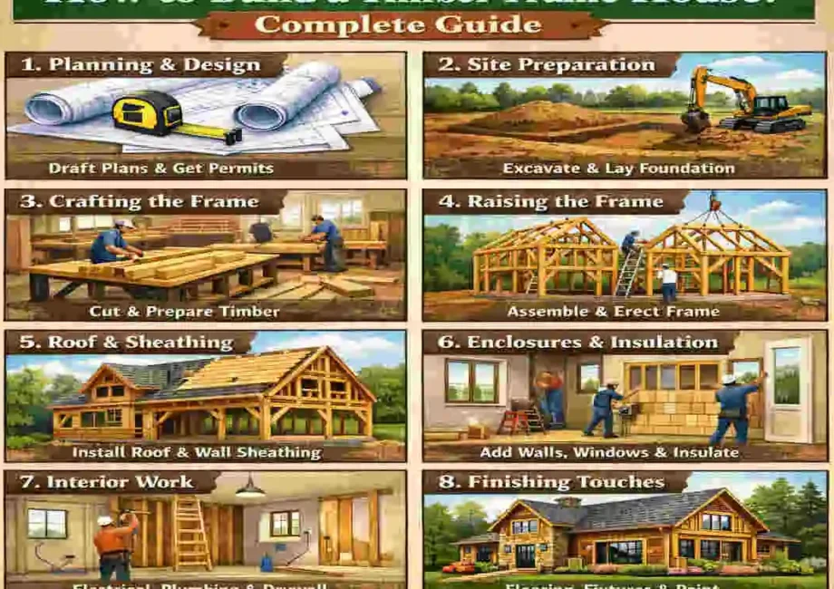 how to build timber frame house