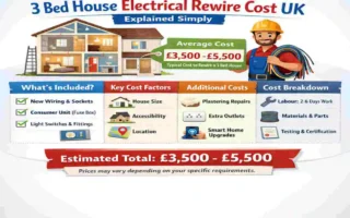how much does it cost to rewire a 3 bed house uk