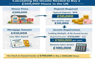 how much do i need to earn to buy a 500k house uk