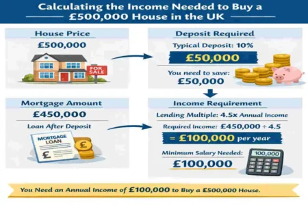 how much do i need to earn to buy a 500k house uk