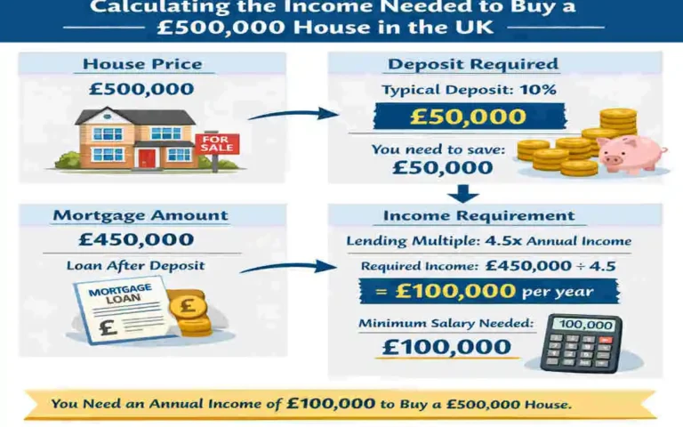 how much do i need to earn to buy a 500k house uk