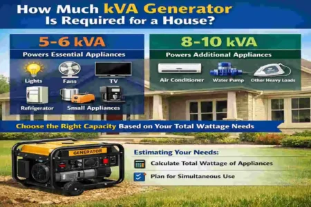 how much kva generator is required for a house