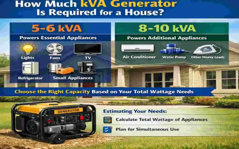 how much kva generator is required for a house