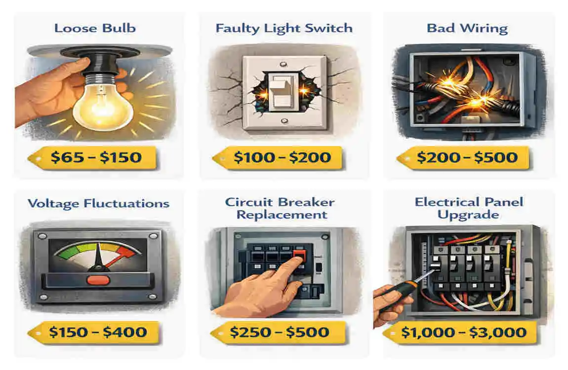 how to fix flickering lights in house