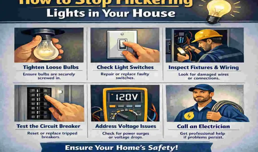 how to fix flickering lights in house