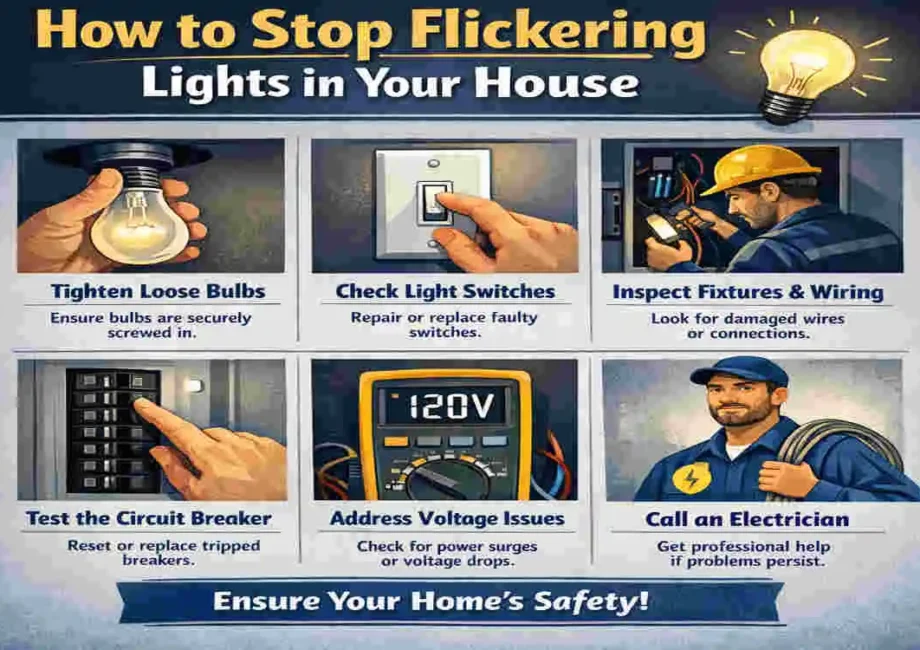 how to fix flickering lights in house