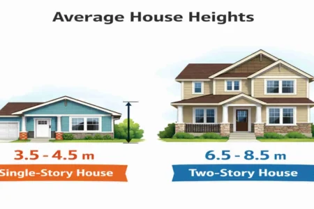 how high is a house in metres