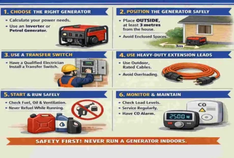 how to use a generator to power your house uk