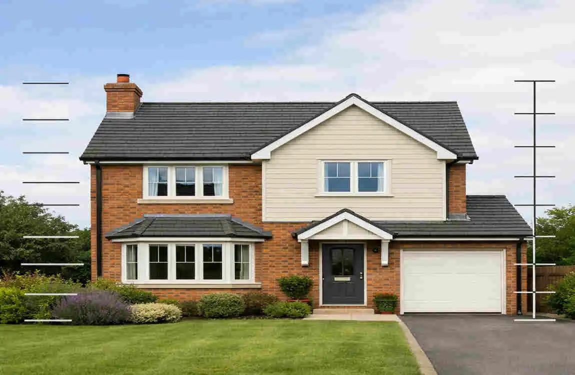 how high is a house in metres