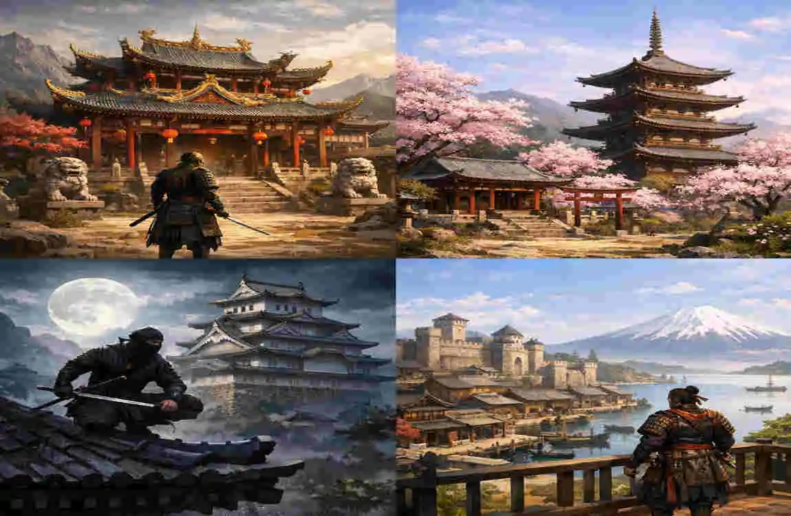 architecture houses in ghost of tsushima