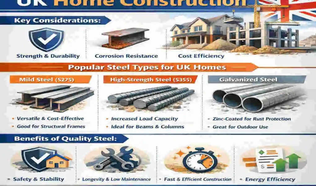 which steel is best for house construction in india