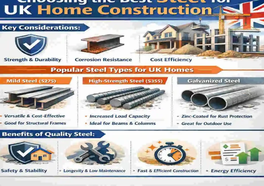 which steel is best for house construction in india