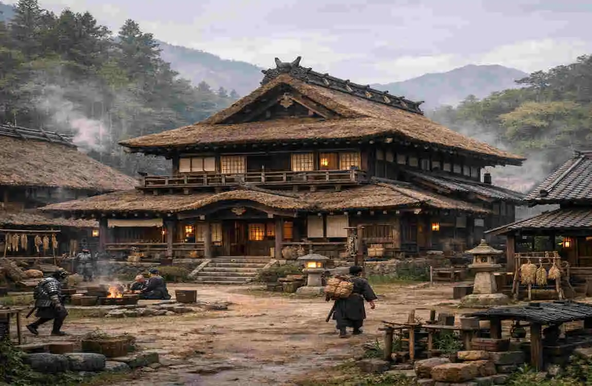 architecture houses in ghost of tsushima