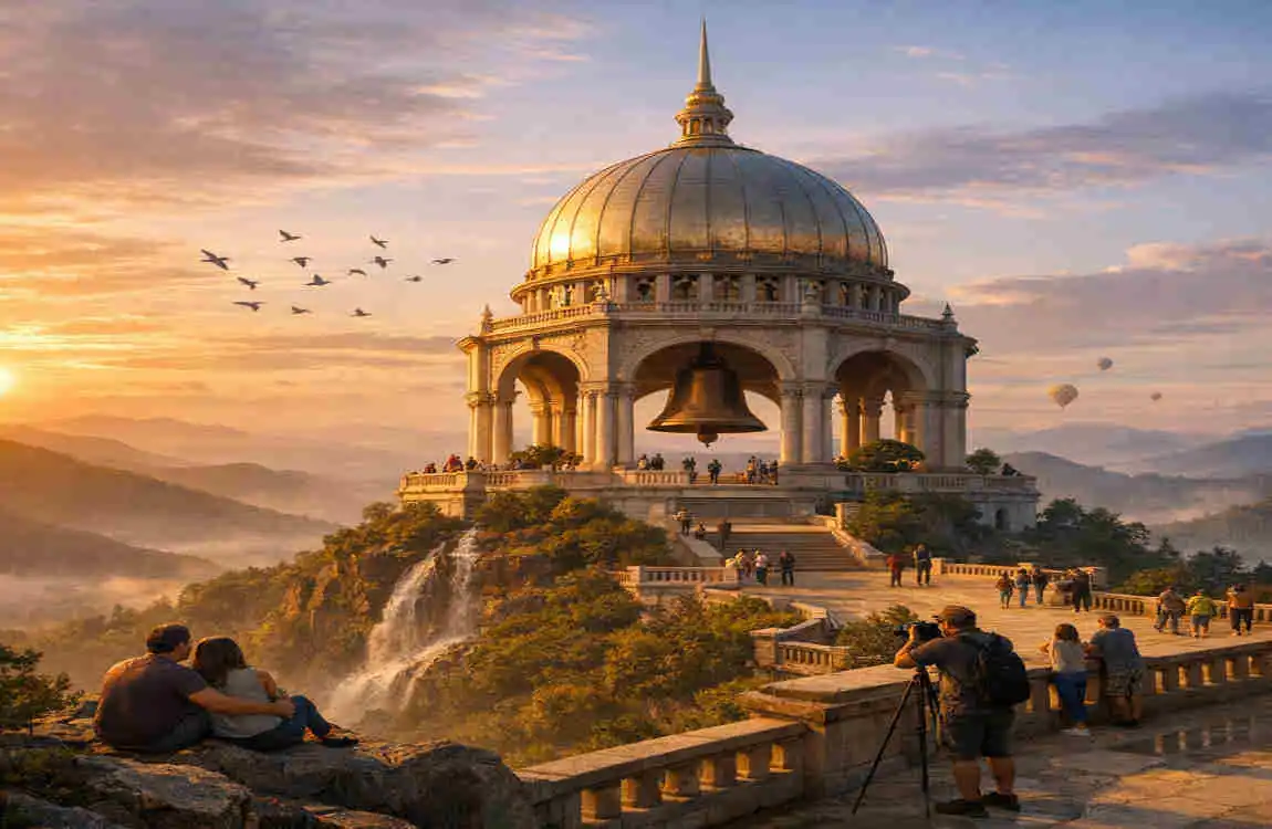 belltop architectural wonder on private mountain