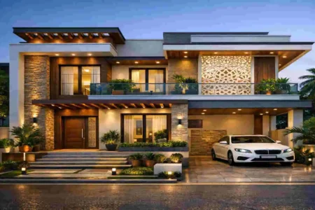 architecture house front design indian style