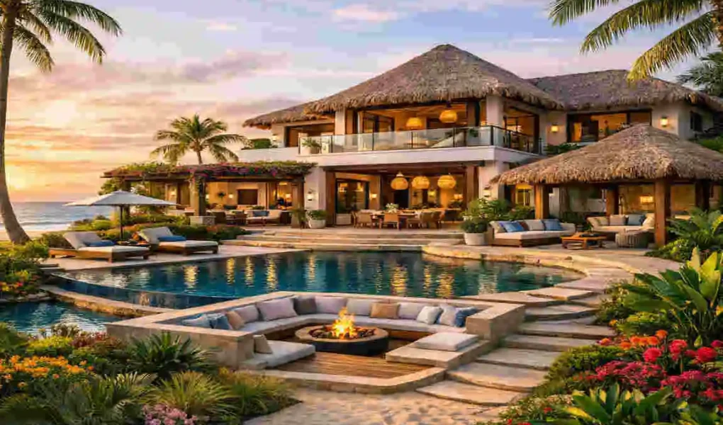 house in a beach garden architecture