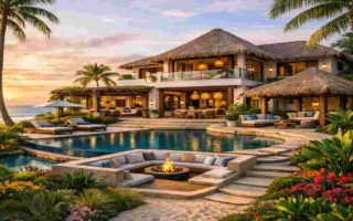 house in a beach garden architecture