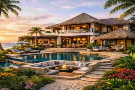 house in a beach garden architecture