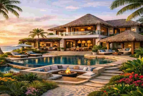 house in a beach garden architecture