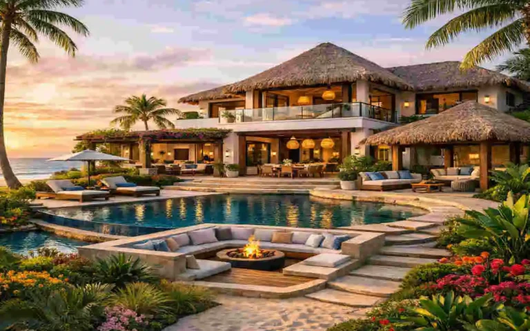 house in a beach garden architecture