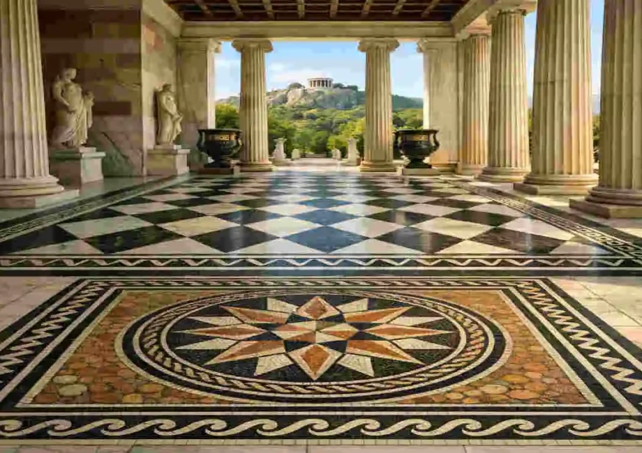 greek architecture flooring