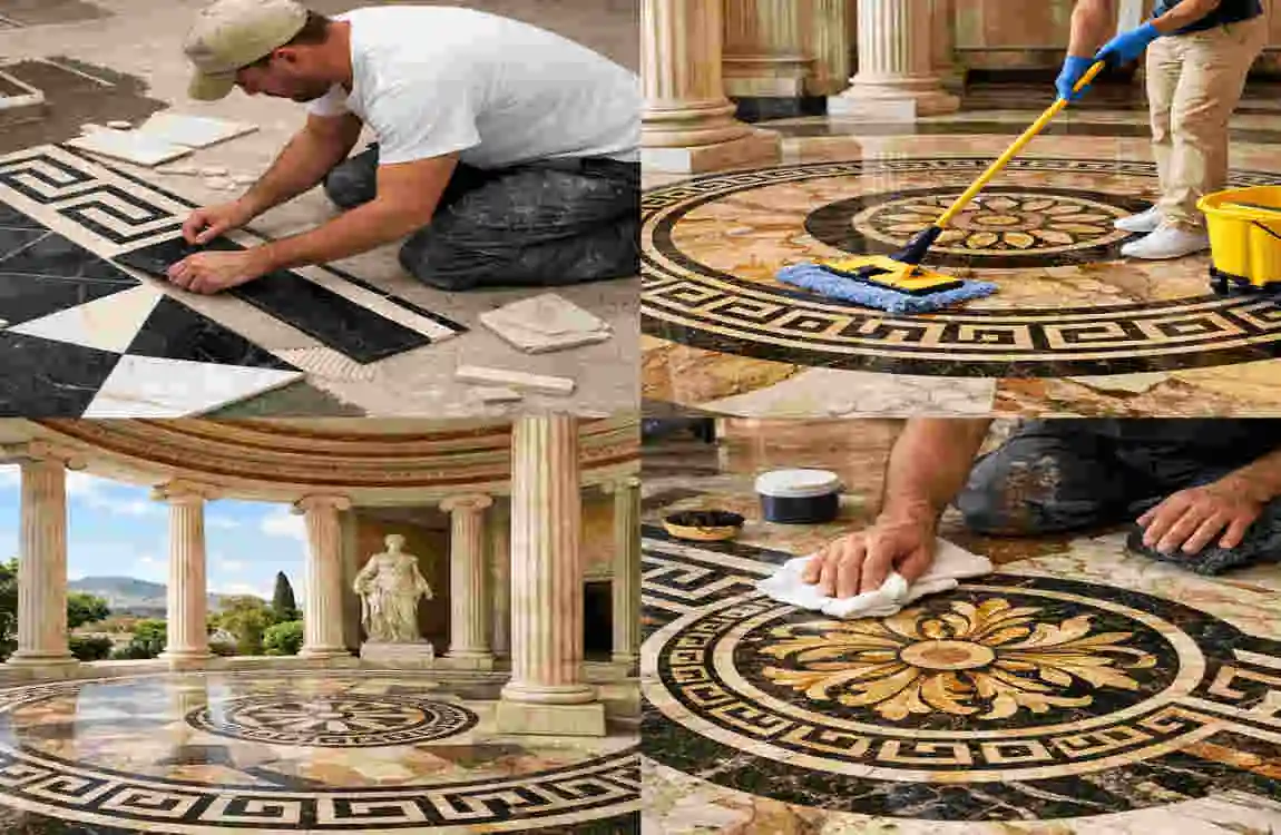 greek architecture flooring